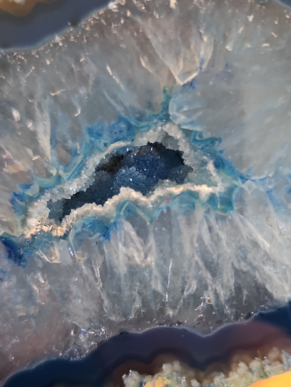 Blue Agate Geode Decorative Slice - Home Accent - Picture 4 of 7